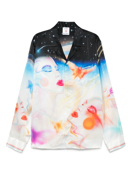  Casablanca Printed Silk Shirt - Blue 