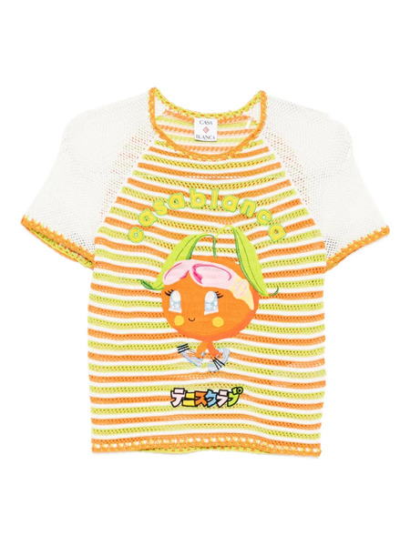  Casablanca Rave-character Top - Orange 
