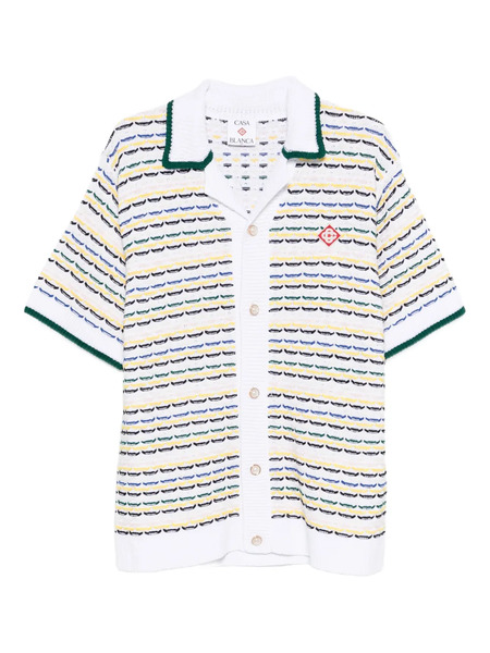  Casablanca Striped-pattern Collared Shirt - White 