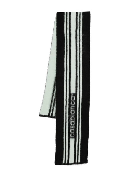 Casablanca Striped-pattern Scarf - Black 
