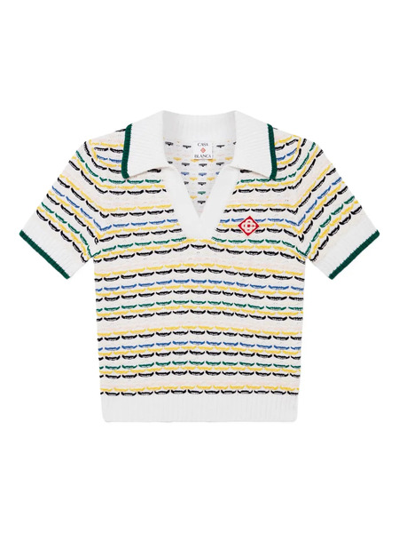  Casablanca Striped Top - White 