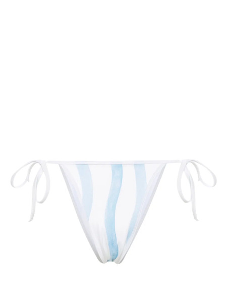  Casablanca Wave-print Bikini Bottoms - White 