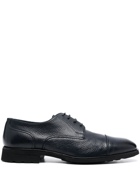  Casadei Anticato Leather Derby Shoes - Blue 
