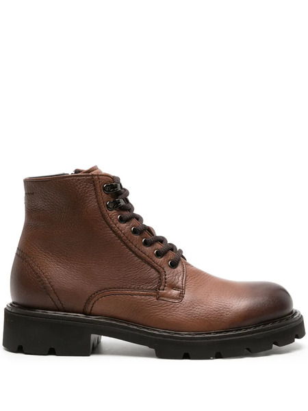  Casadei Beatles Leather Ankle Boots - Brown 