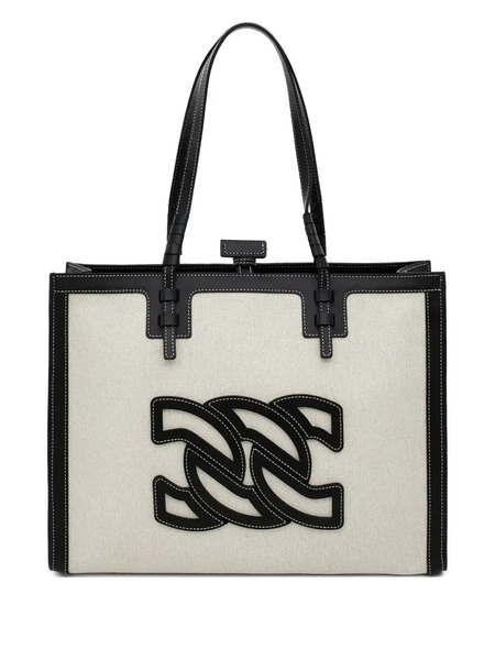  Casadei Beaurivage Logo-appliqué Shoulder Bag - Neutrals 