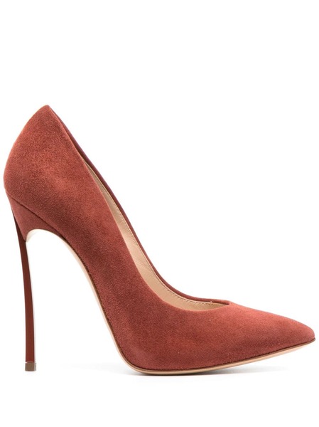  Casadei Blade 120mm Pointed-toe Suede Pumps - Brown 