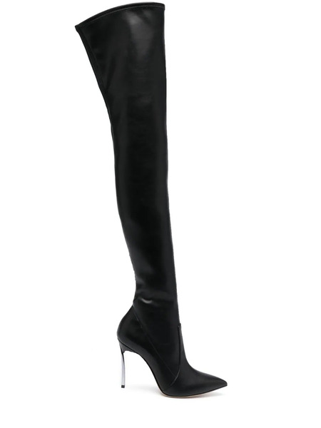 Casadei Blade 100mm Thigh-high Boots - Black 