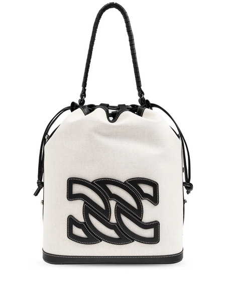  Casadei Cotton-canvas Bucket Bag - Neutrals 