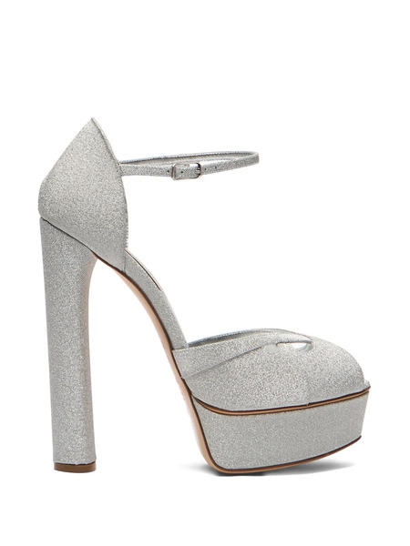  Casadei Flora Heeled Pumps - Silver 