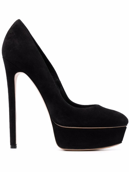  Casadei Flora Suede-leather Pumps - Black 