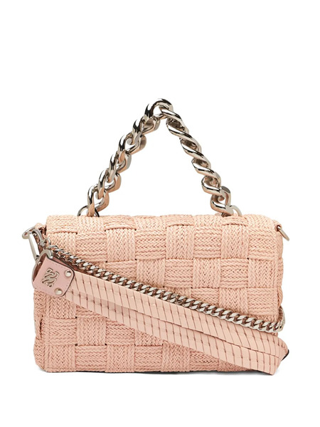  Casadei Hanoi Woven Chain Shoulder Bag - Neutrals 