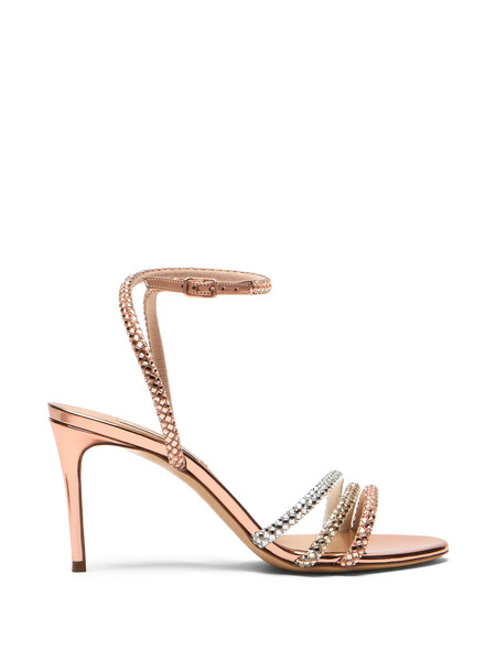  Casadei Julia Andromedea Embellished Ankle Strap Sandals - Pink 