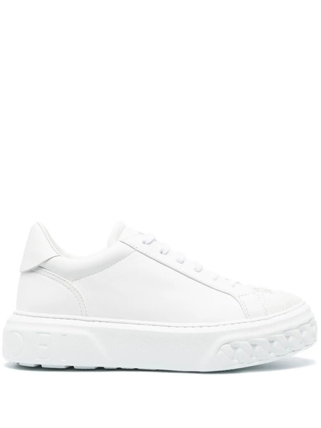  Casadei Logo-patch Low-top Sneakers - White 