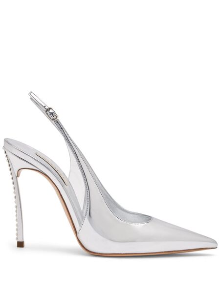 Casadei 100mm Alice Superblade Pumps - Silver 