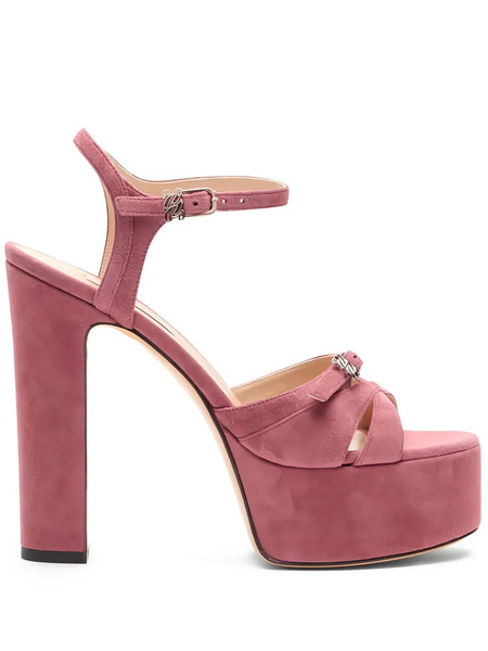  Casadei 80mm Patty Platform Sandals - Pink 