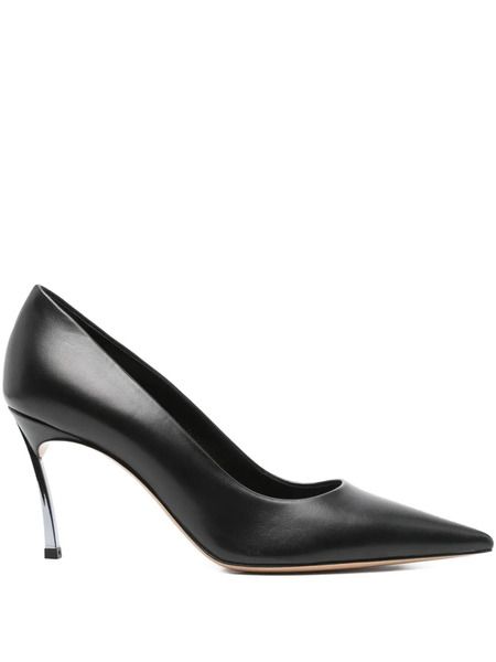  Casadei 80mm Superblade Pointed-toe Stiletto Pumps - Black 