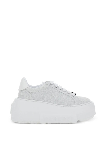  Casadei Nexus Platform Embellished Sneakers - Grey 