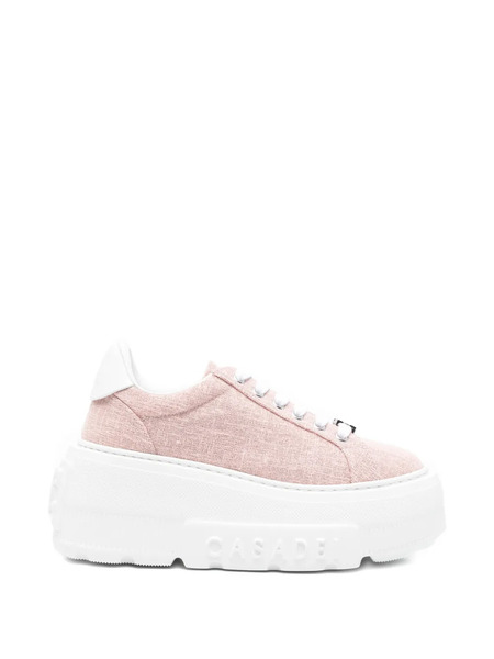  Casadei Nexus Platform Embellished Sneakers - Pink 