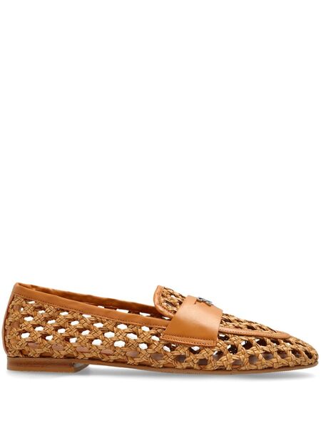  Casadei Open-detailed Loafers - Brown 
