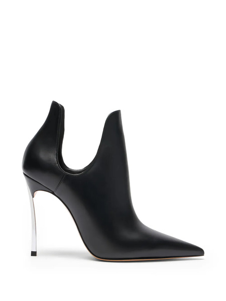  Casadei Pointed Toe Heel Boots - Black 