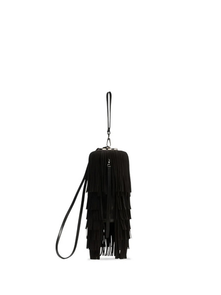  Casadei Pon Pon Clutch Bag - Black 