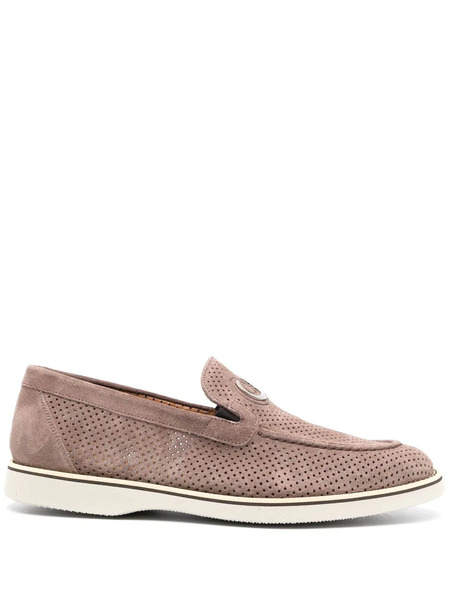  Casadei Rovesciato Suede Loafers - Neutrals 