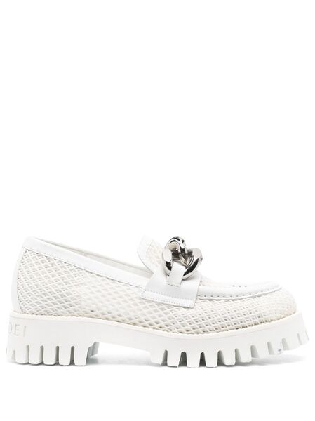  Casadei Tappeur Netweb Loafers - White 