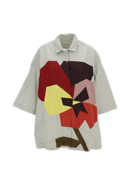  Casey Casey Oversized-fit Printed Shirt - Grey 
