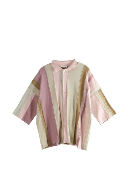  Casey Casey Striped Buttoned Shirt - Pink 