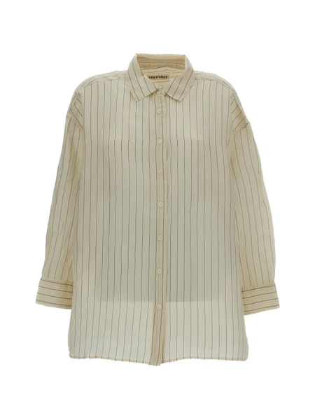  Casey Casey Striped Long-sleeve Shirt - Neutrals 