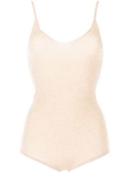  Cashmere In Love Joni Fine-knit Cashmere Bodysuit - White 
