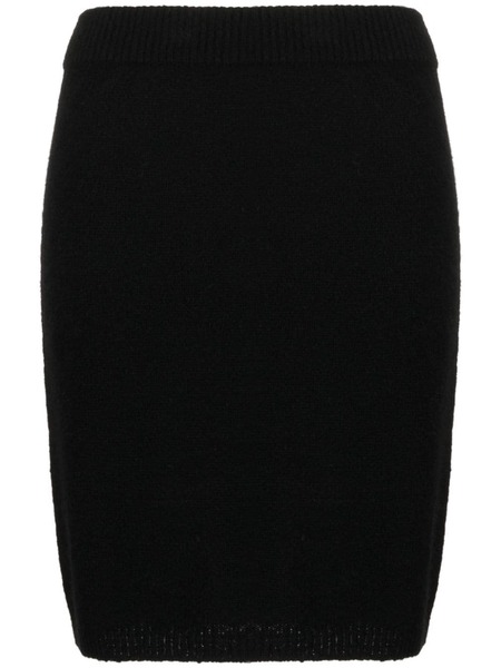  Cashmere In Love Ula Brushed-effect Miniskirt - Black 