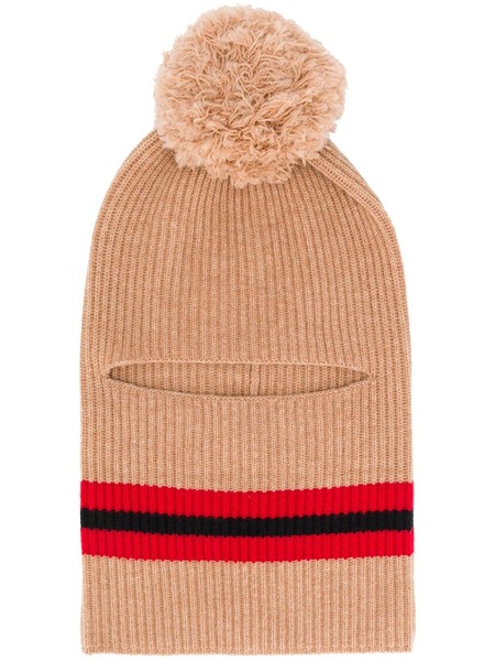  Cashmere In Love Wira Pompom Balaclava Hat - Neutrals 