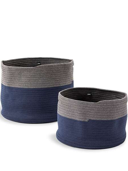  Cassina Podor Set Of Two Baskets - Blue 
