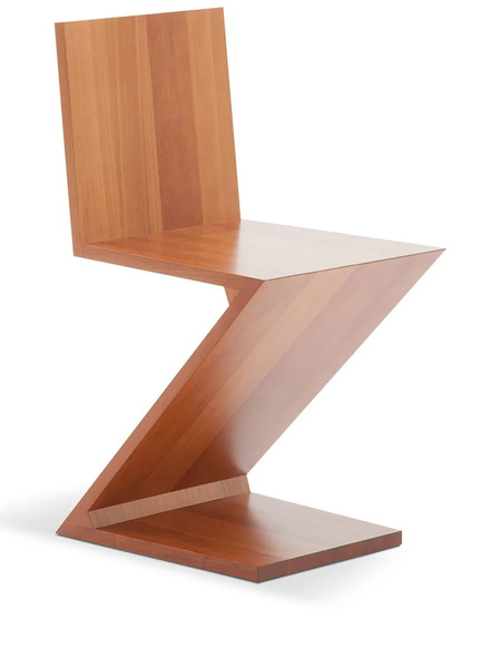  Cassina Zig-zag Cherrywood Chair - Brown 