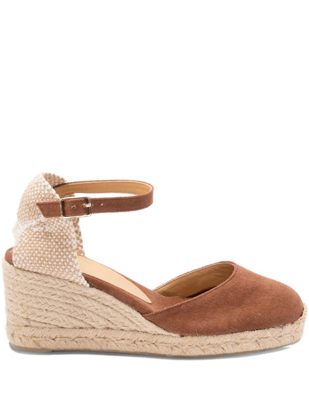  Castañer Ankle Strap Wedge Espadrille - Brown 