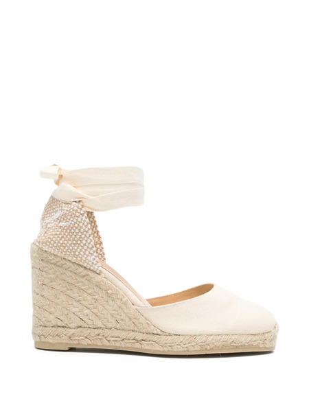  Castañer Ankle Tie Wedge Sandals - Neutrals 