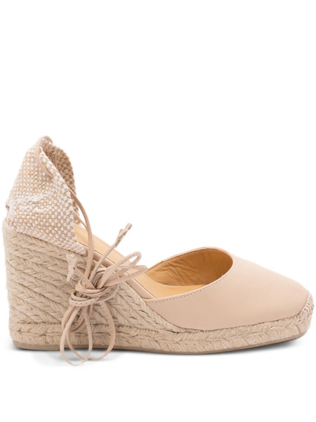  Castañer Flower Tie Wedge Espadrilles - Neutrals 