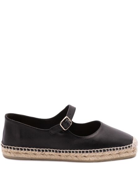  Castañer Leather Ballerina Shoes - Black 