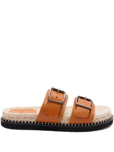  Castañer Leather Slides - Brown 