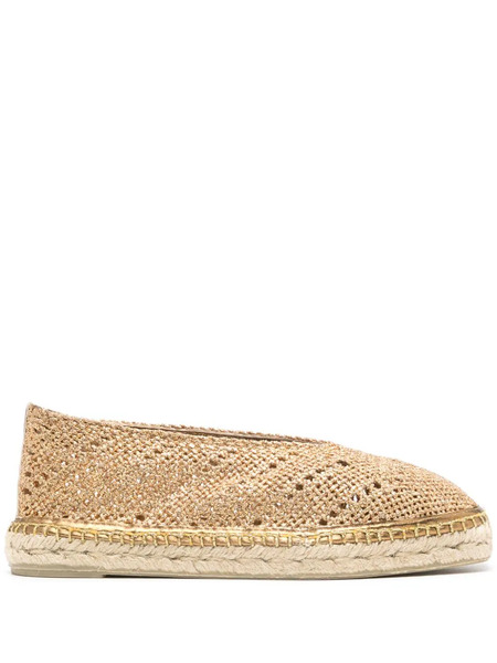  Castañer Metallic-threading Espadrilles - Gold 
