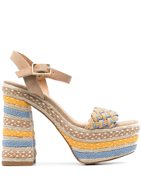  Castañer 140mm Anne Braided Sandals - Neutrals 