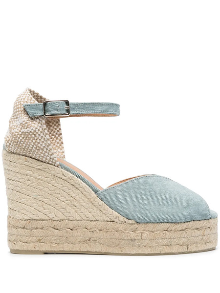  Castañer 110mm Bianca Wedge Espadrilles - Blue 
