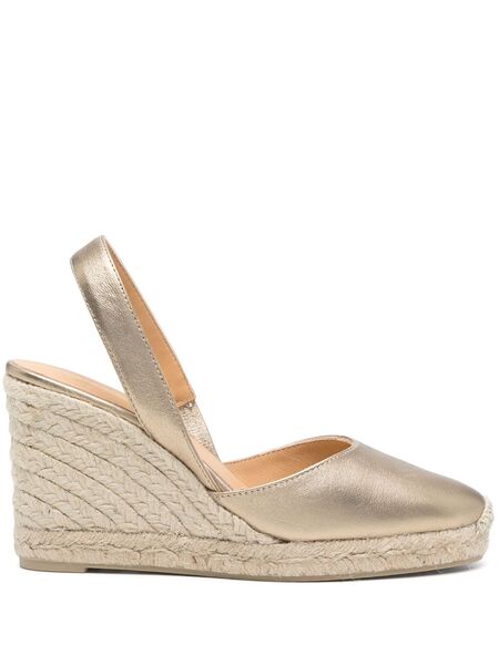  Castañer 90mm Carissa Espadrilles - Gold 