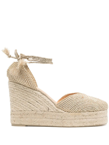  Castañer 80mm Cora Espadrilles - Gold 