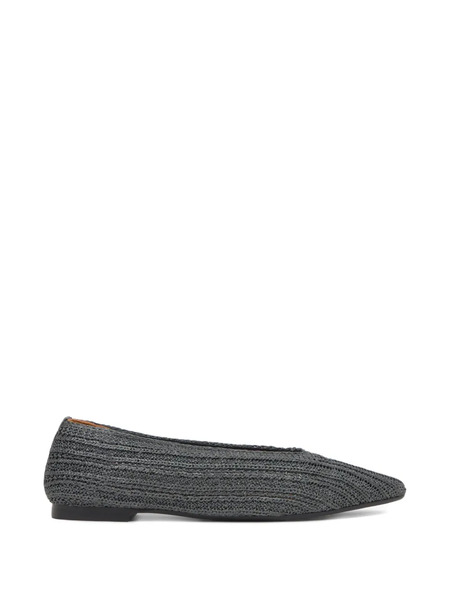  Castañer Point-toe Woven Ballet Flats - Grey 