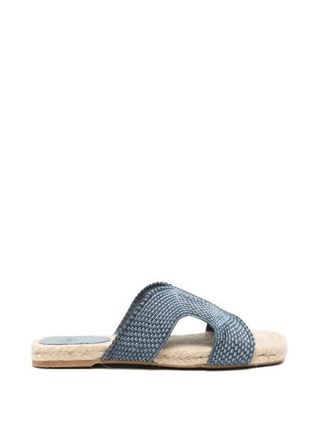  Castañer Pura Woven Flat Espadrilles - Blue 