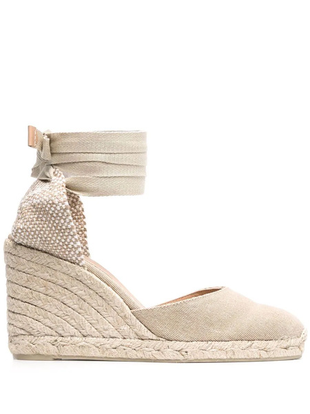  Castañer Tie-detail Suede Espadrilles - Neutrals 