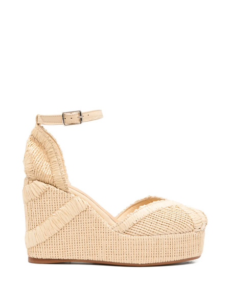  Castañer Woven Ankle Strap Sandals - Neutrals 