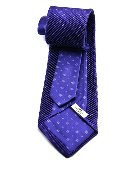  Castangia Patterned Silk Tie - Purple 